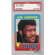 Joe Greene 1971 Topps Football Rookie Card #245 PSA 7 NM