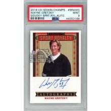Wayne Gretzky 2018 Upper Deck Goodwin Goudey Sport Royalty Autograph Card #SRA-WG PSA 9