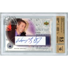 Wayne Gretzky 2003-04 Upper Deck Trilogy Scripts Autograph Card #S3-99 BGS 9.5