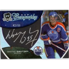 Wayne Gretzky 2008-09 Upper Deck The Cup Chirography Autograph Card #CC-WG 42/50 (Foil Bubbles)