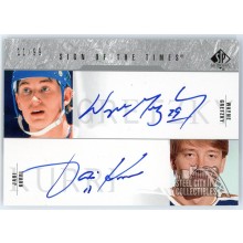 Wayne Gretzky Jari Kurri 2003-04 Upper Deck SP Authentic Sign of the Times Dual Autograph Card #SOT-GK 11/99