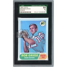 Bob Griese 1968 Topps Football Rookie Card #196 SGC 7
