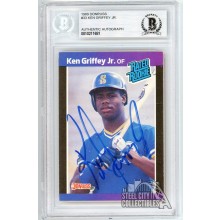 Ken Griffey Jr 1989 Donruss Rated Rookie Autograph Card #33 BAS (Old Signature)