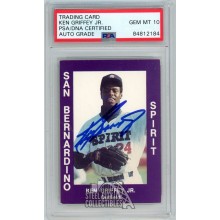 Ken Griffey Jr 1988 San Bernardino Spirit Autograph Card #34 PSA/DNA 10