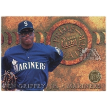 Ken Griffey Jr. 1995 Fleer Ultra Prime Leather Gold Medallion Card #6 Of 18