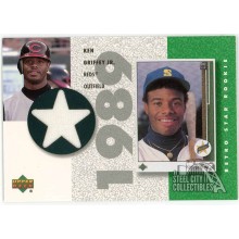 Ken Griffey Jr 2002 Upper Deck Retro Star Rookie Game-Used Jersey Card #SR-KG