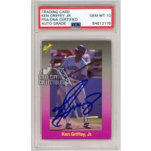 Ken Griffey Jr 1989 Classic Travel Autograph Rookie Card #193 PSA/DNA 10