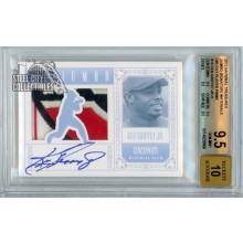 Ken Griffey Jr 2012 Panini National Treasures Logo Patch Autograph Card #15 5/5 BGS 9.5