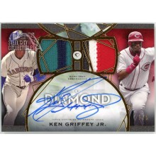 Ken Griffey Jr 2022 Topps Diamond Icons Dual Team Patch Autograph Card #SPDT-KGJ 1/5