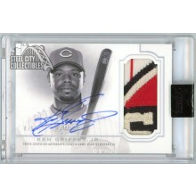 Ken Griffey Jr 2020 Topps Dynasty Logo Patch Autograph Card #DAP-KG5 4/5