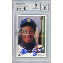 Ken Griffey Jr 1989 Upper Deck Autograph Rookie Card #1 BGS 9 BAS 9