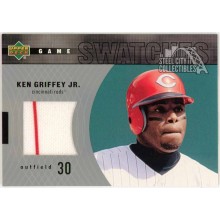 Ken Griffey Jr 2002 Upper Deck Game Swatches Game-Used Jersey Card #KJ-KG