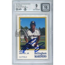 Ken Griffey Jr 1987 Bellingham Mariners Baseball Autograph Card #15 - BGS 9 BAS 10
