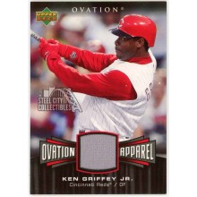 Ken Griffey Jr 2006 Upper Deck Ovation Apparel Game-Used Jersey Card #OA-GR