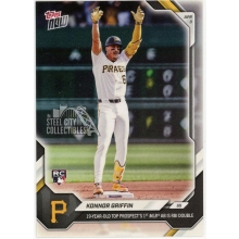 Konnor Griffin 2026 Topps Now 1st MLB AB RBI Double Rookie Variation Card #49-SP