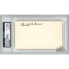 Burleigh Grimes Autographed 3x5 Index Card - PSA/DNA