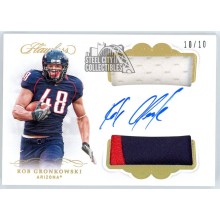 Rob Gronkowski 2020 Panini Flawless Collegiate Gold Dual Patch Auto Card 10/10