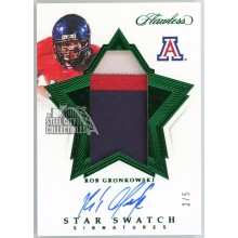 Rob Gronkowski 2020 Panini Flawless Collegiate Star Swatch Emerald Patch Autograph Card #23 2/5