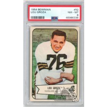 Lou Groza 1954 Bowman Card #52 PSA 8 NM-MT