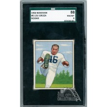 Lou Groza 1950 Bowman Rookie Card #6 SGC 8 NM-MT