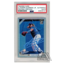 Vladimir Guerrero Jr 2019 Panini Donruss Optic The Rookies Holo Autograph Card #TR-11 PSA/DNA (Light Blue)