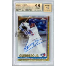 Vladimir Guerrero Jr 2019 Topps Chrome Gold Wave Rookie Autograph Card #RA-VGJ 9/50 BGS 9.5