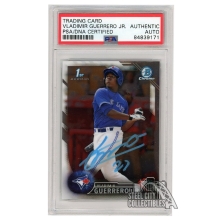 Vladimir Guerrero Jr 2016 Bowman Chrome 1st Bowman Autograph RC Card #BCP55 PSA/DNA (Light Blue)