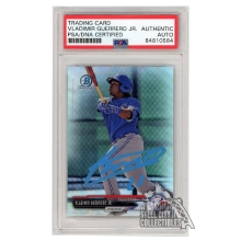 Vladimir Guerrero Jr 2017 Bowman Draft Chrome Refractor Autograph Card #BDC-150 PSA/DNA (Light Blue)