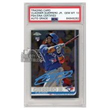 Vladimir Guerrero Jr 2019 Topps Chrome Autograph Rookie Card #201 PSA/DNA 10 (Light Blue)