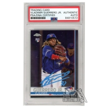 Vladimir Guerrero Jr 2019 Topps Chrome Update Autograph RC Card #21 PSA/DNA (Light Blue)