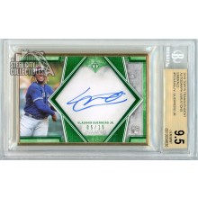 Vladimir Guerrero Jr 2019 Topps Transcendent Emerald Rookie Autograph Card #TCVA-VGJ 5/15 BGS 9.5