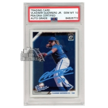 Vladimir Guerrero Jr 2019 Panini Donruss Optic The Rookies Autograph Card #TR-11 PSA/DNA 10 (Light Blue)