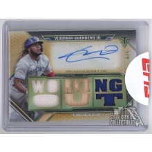 Vladimir Guerrero Jr. 2021 Topps Triple Threads Triple Relic Autograph Card 5/9