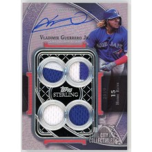 Vladimir Guerrero Jr. 2022 Topps Sterling Swings Quad Patch Autograph Card 4/5