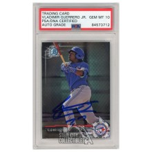 Vladimir Guerrero Jr 2017 Bowman Draft Chrome "27" Autograph Card #BDC-150 PSA/DNA 10