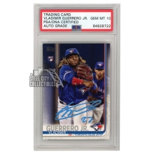 Vladimir Guerrero Jr 2019 Topps Update Autograph Rookie Card #US1 PSA/DNA 10 (Light Blue)