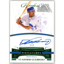 Vladimir Guerrero 2021 Panini Flawless Emerald Autograph Card #FS-VG 1/3