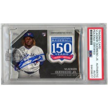 Vladimir Guerrero Jr 2019 Topps Update 150th Anniversary Commemorative Patch Autograph Rookie Card #AMP-VG PSA/DNA