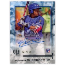 Vladimir Guerrero Jr. 2019 Topps Tribute Blue Rookie Auto 021/150 (Corner Wear)