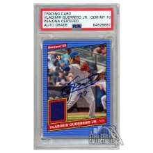 Vladimir Guerrero Jr 2020 Panini Donruss '86 Jersey Autograph Card #86M-VG PSA/DNA 10
