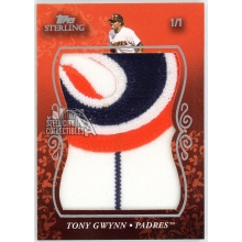 Tony Gwynn 2008 Topps Sterling Super Jumbo Game-Used Patch Card #JS-TG13 1/1