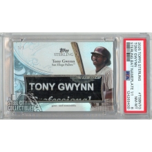Tony Gwynn 2025 Topps Sterling Game-Used Bat Barrel Nameplate Card #TSBN-TG 1/1 PSA 8
