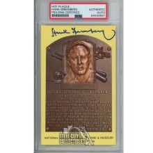 Hank Greenberg Autographed HOF Plaque Card- PSA/DNA