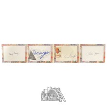 1975 Cincinnati Reds 2017 Historic Autographs Multi-Signed Line-Ups Cut Signature Card 5/12 BAS LOA