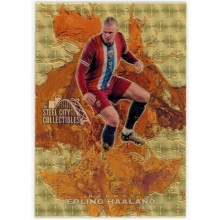 Erling Haaland 2024 Panini Black Friday Splash of Color Gold Vinyl Card #EH 1/1