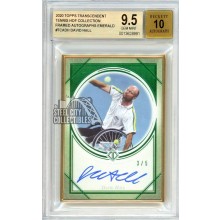 David Hall 2020 Topps Transcendent Tennis HOF Emerald Autograph Card #TCA-DH 3/5 BGS 9.5