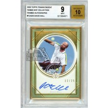 David Hall 2020 Topps Transcendent Tennis HOF Autograph Card #TCA-DH /25 BGS 9