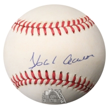 Hank Aaron Autographed Official William White National League Baseball - PSA/DNA COA AL51809