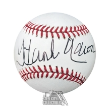 Hank Aaron Autographed Official MLB Baseball - BAS