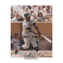 Hank Aaron Autographed Atlanta Braves 8x10 Baseball Photo /144 -UDA (Swing)